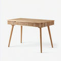 Wooden desk with two drawers in natural finish 80 x 50 x 75cm