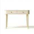 Wooden desk with three drawers and metal legs in natural finish 120 x 60 x 75cm