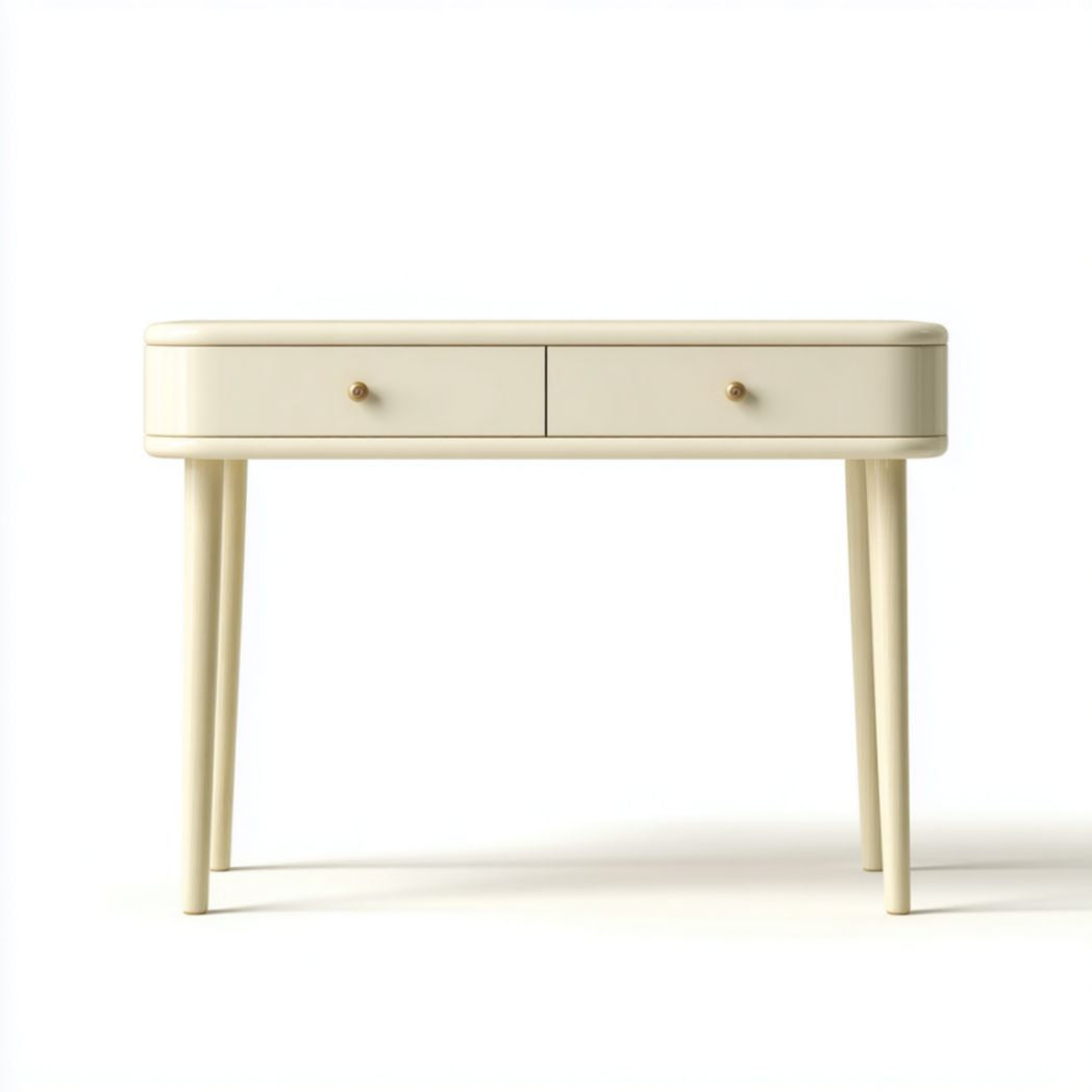 Wooden desk with three drawers and metal legs in natural finish 120 x 60 x 75cm