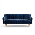 Fabric two-seater sofa with removable cushions in beige color 180 x 80 x 75cm