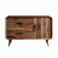 Wooden sideboard storage cabinet with two drawers and doors 60 x 40 x 30cm